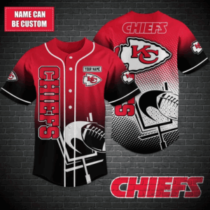 Kansas City Chiefs Personalized Baseball Jersey