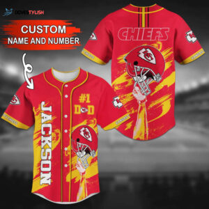 Kansas City Chiefs Personalized Baseball Jersey
