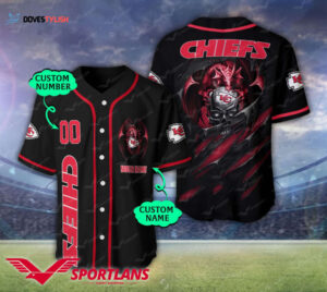 Kansas City Chiefs Personalized Baseball Jersey
