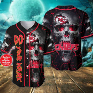 Kansas City Chiefs Personalized Baseball Jersey