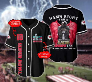 Kansas City Chiefs Personalized Baseball Jersey