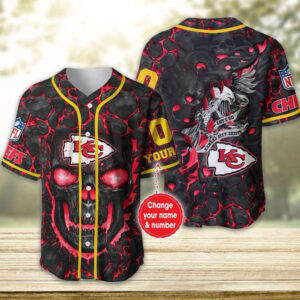 Kansas City Chiefs Personalized Baseball Jersey Gift for Men Dad