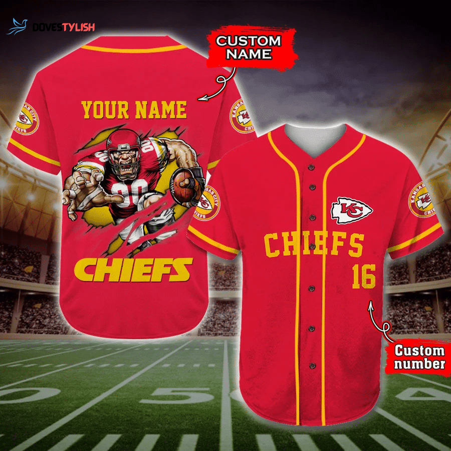 Kansas City Chiefs Personalized Baseball Jersey Kansas City Chiefs Personalized Baseball Jersey