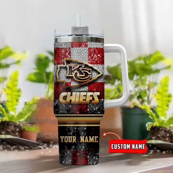 Kansas Ci Gift for Fans Chiefs Personalized NFL Gli Gift for Fans 40oz S Gift for Fans  Gift for Fans  Gift for Fans