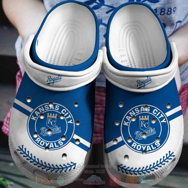 Kansas City Royals Blue-White Clogs Crocband Shoes – Gift for Men Women Fans – Gift for Men Women Fans