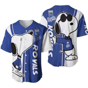 Kansas City Royals Snoopy Lover Printed Baseball Jersey