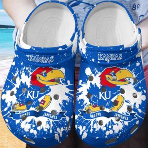 Kansas Jayhawks Clog Shoes, Water Shoes - Gift for Men Women Fans - Gift for Men Women Fans