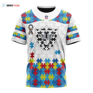 Las Vegas Raiders Autism Awareness Unisex T-Shirt For Fans Gifts 2025