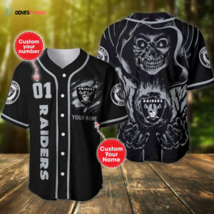 Las Vegas Raiders Baseball Jersey Custom Name And Number