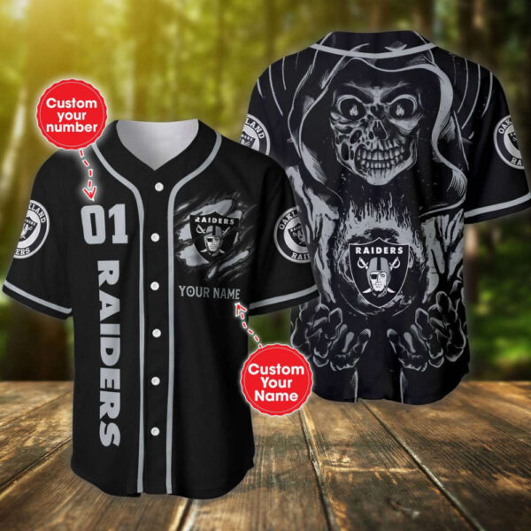 Las Vegas Raiders Baseball Jersey Custom Name And Number
