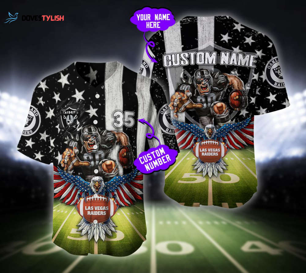 Las Vegas Raiders Baseball Jersey Custom Name And Number Las Vegas Raiders Baseball Jersey Custom Name And Number