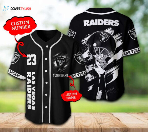 Las Vegas Raiders Baseball Jersey Personalized