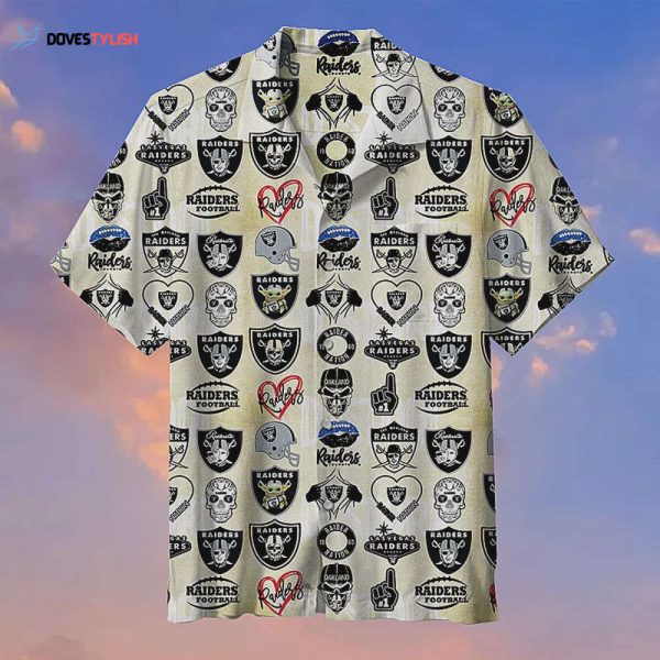 Las Vegas Raiders Football Logo Hawaiian Shirt Gift for Men Women Fans