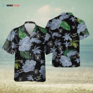 Las Vegas Raiders Hibiscus Flower Aloha Hawaiian Shirt Gift for Men Women Fans