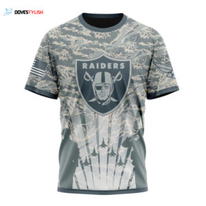Las Vegas Raiders Honor US Air Force Veterans Unisex T-Shirt For Fans Gifts 2025
