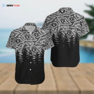 Las Vegas Raiders Ninja Cloud Black Forest Hawaiian Shirt Gift for Men Women Fans