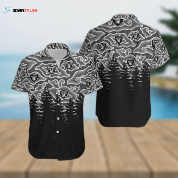 Las Vegas Raiders Ninja Cloud Black Forest Hawaiian Shirt Gift for Men Women Fans