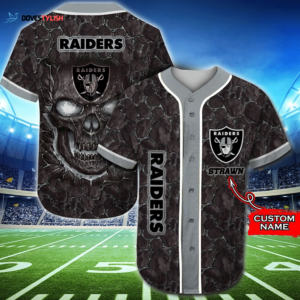 Las Vegas Raiders Personalized Baseball Jersey