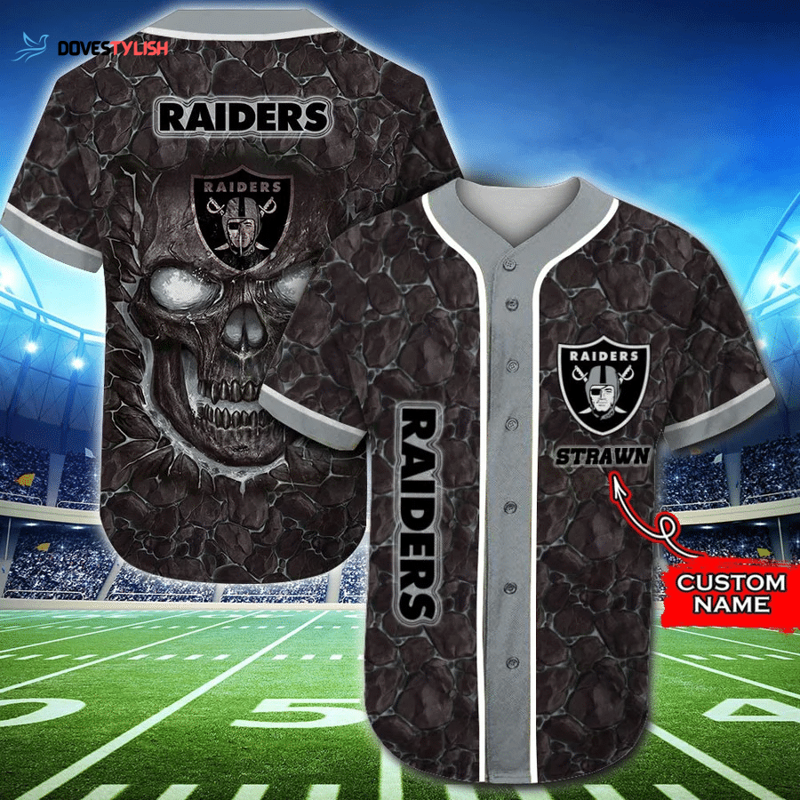 Las Vegas Raiders Personalized Baseball Jersey Las Vegas Raiders Personalized Baseball Jersey