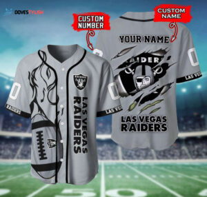 Las Vegas Raiders Personalized Baseball Jersey