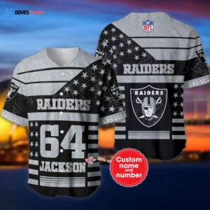 Las Vegas Raiders Personalized Baseball Jersey