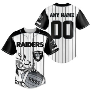 Las Vegas Raiders Personalized Baseball Jersey