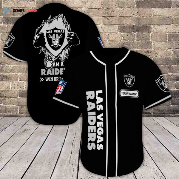 Las Vegas Raiders Personalized Baseball Jersey Gift For Men Women