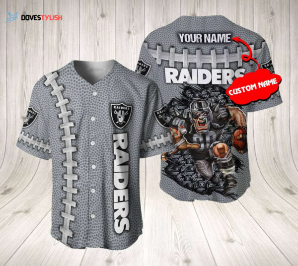 Las Vegas Raiders Personalized Baseball Jersey
