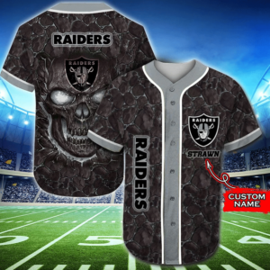 Las Vegas Raiders Personalized Baseball Jersey