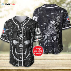 Las Vegas Raiders Personalized Baseball Jersey