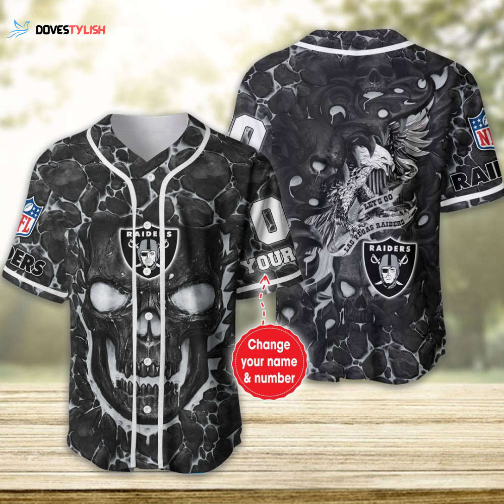 Las Vegas Raiders Personalized Baseball Jersey Las Vegas Raiders Personalized Baseball Jersey