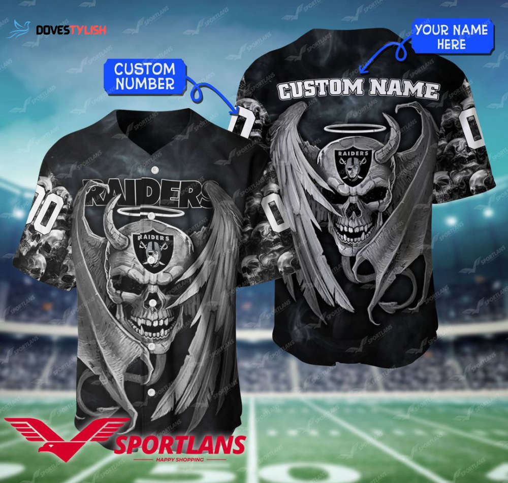 Las Vegas Raiders Personalized Baseball Jersey Las Vegas Raiders Personalized Baseball Jersey