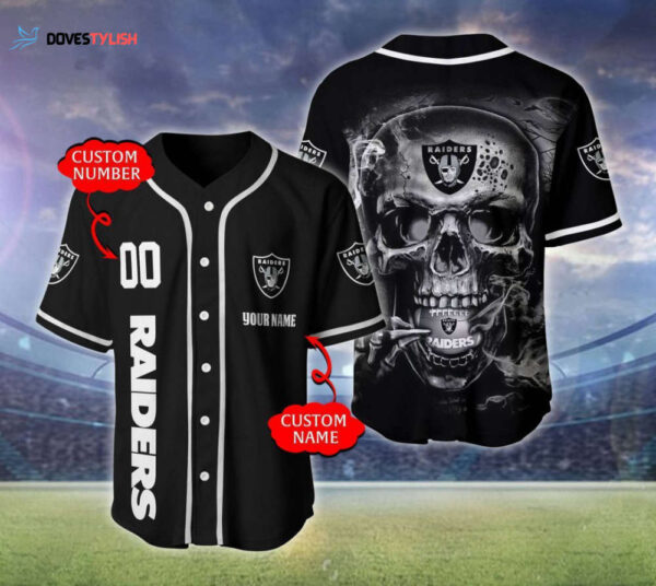 Las Vegas Raiders Personalized Baseball Jersey