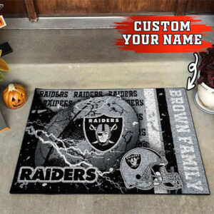 Las Vegas Raiders Personalized Doormat Home Decor 2025