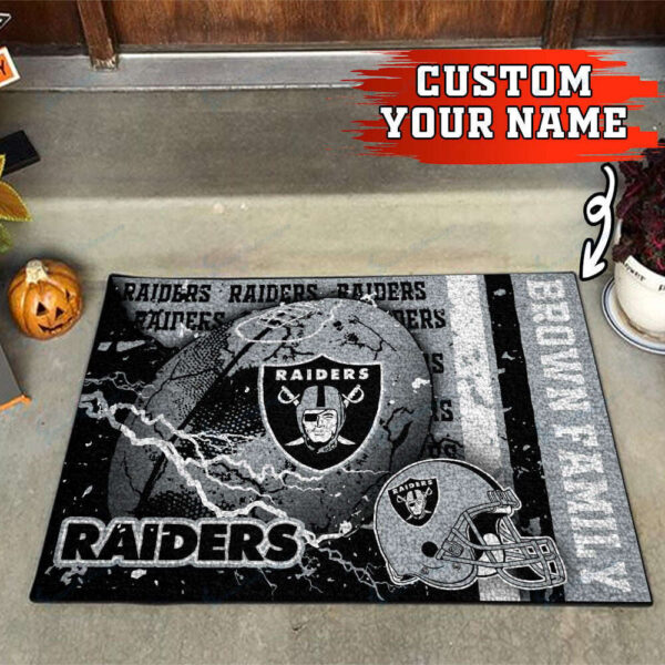 Las Vegas Raiders Personalized Doormat Home Decor 2025