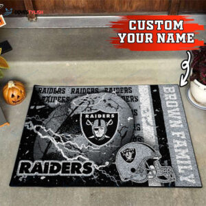 Las Vegas Raiders Personalized Doormat Home Decor 2025