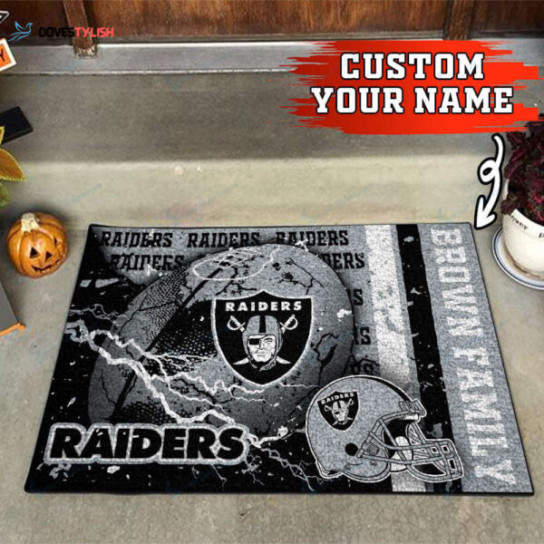 Las Vegas Raiders Personalized Doormat Home Decor 2025