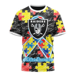 Las Vegas Raiders Puzzle Autism Awareness Unisex T-Shirt For Fans Gifts 2025