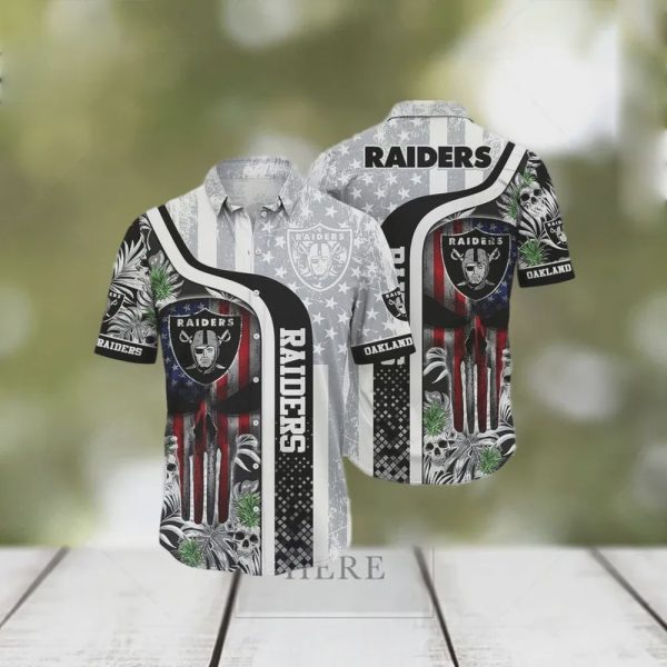 Las Vegas Raiders Skull Halloween Hawaiian Shirt Gift for Men Women Fans