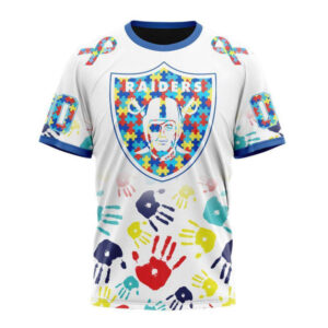 Las Vegas Raiders Special Autism Awareness Hands Unisex T-Shirt For Fans Gifts 2025