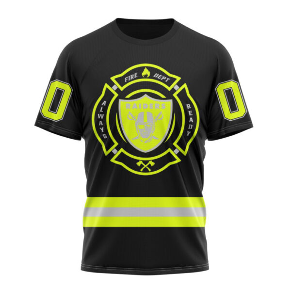 Las Vegas Raiders Special FireFighter Uniform Design Unisex T-Shirt For Fans Gifts 2025