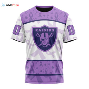 Las Vegas Raiders Special Lavender Fights Cancer Unisex T-Shirt For Fans Gifts 2025