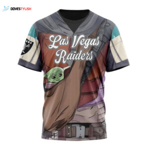 Las Vegas Raiders Specialized Mandalorian And Baby Yoda Unisex T-Shirt For Fans Gifts 2025