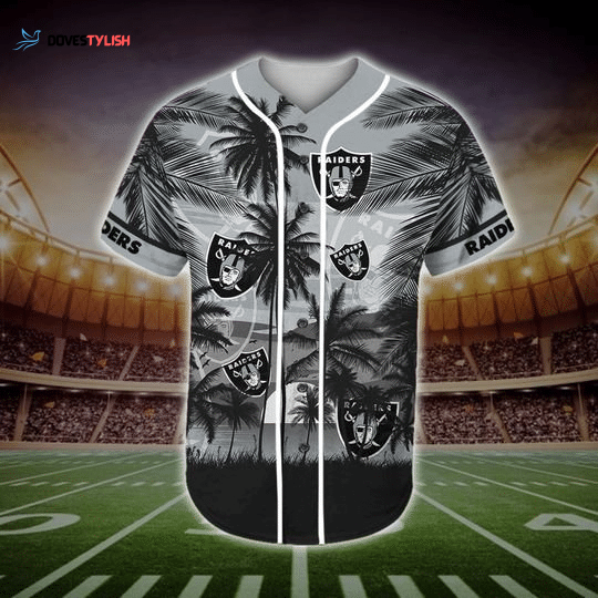 Las Vegas Raiders Tropical Baseball Jersey Las Vegas Raiders Tropical Baseball Jersey
