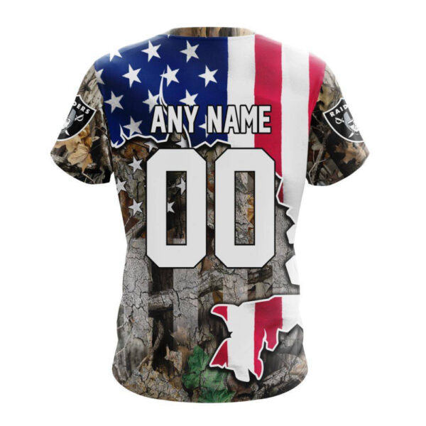 Las Vegas Raiders USA Flag Camo Realtree Hunting Unisex T-Shirt For Fans Gifts 2025