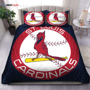 Logo St Louis Cardinals Mlb Duvet Cover and Pillow Case Bedding Set