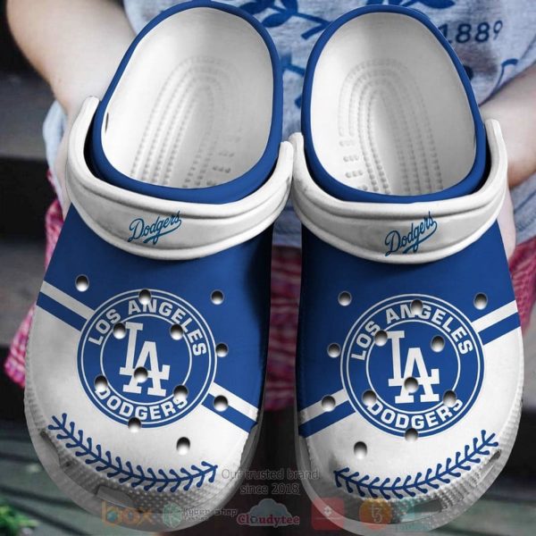Los Angeles Dodgers White-Blue Clogs Crocband Shoes – Gift for Men Women Fans – Gift for Men Women Fans