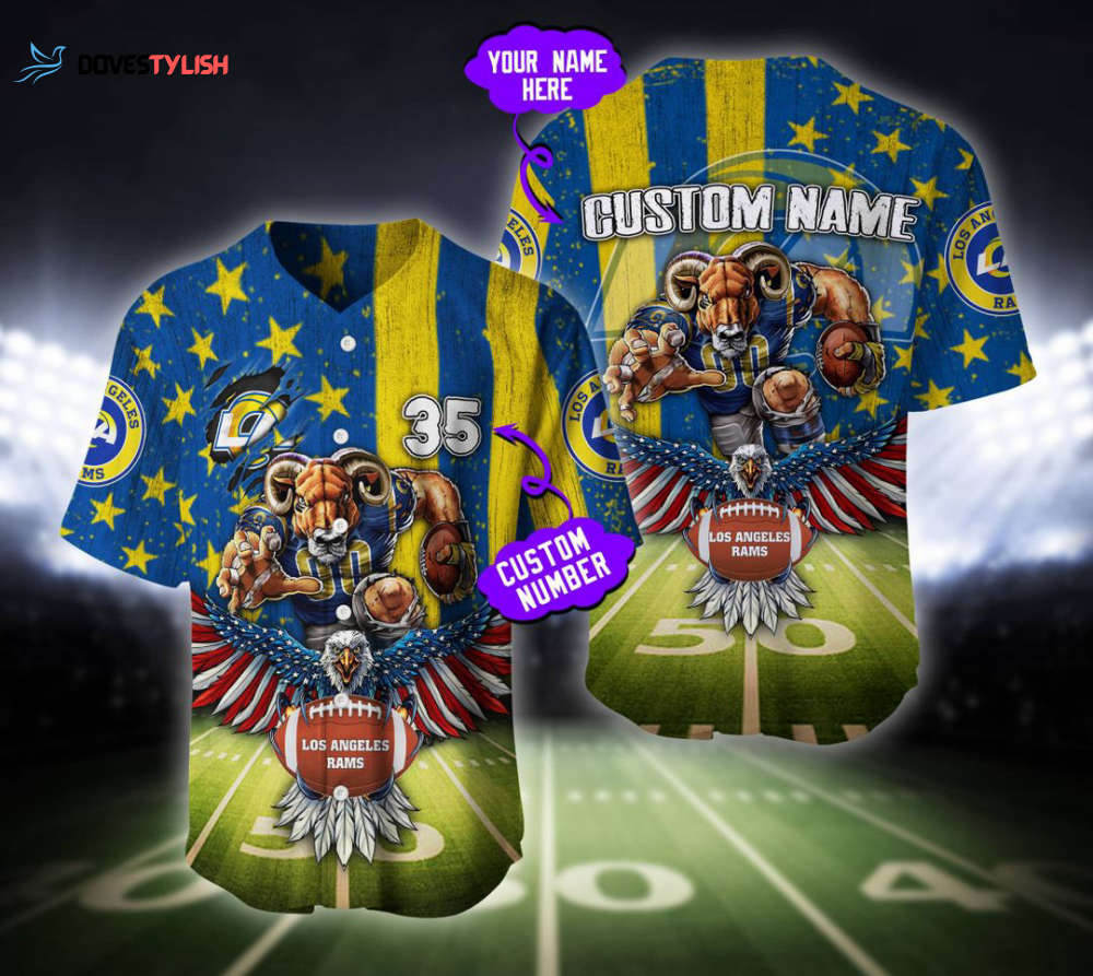 Los Angeles Rams Baseball Jersey Custom Name And Number Los Angeles Rams Baseball Jersey Custom Name And Number
