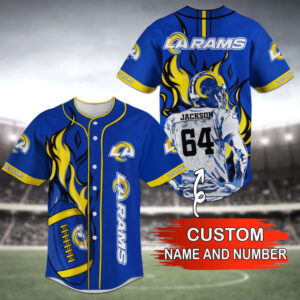Los Angeles Rams Baseball Jersey Personalized 2025