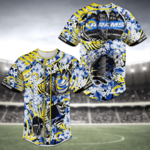Los Angeles Rams Baseball Jersey Shirt For NFL Fans  For Men Women
